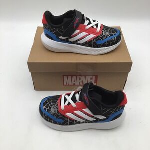 Adidas Marvel Runfalcon Spider-Man EL I Kids Running Shoes JR5661 Size 10K NEW